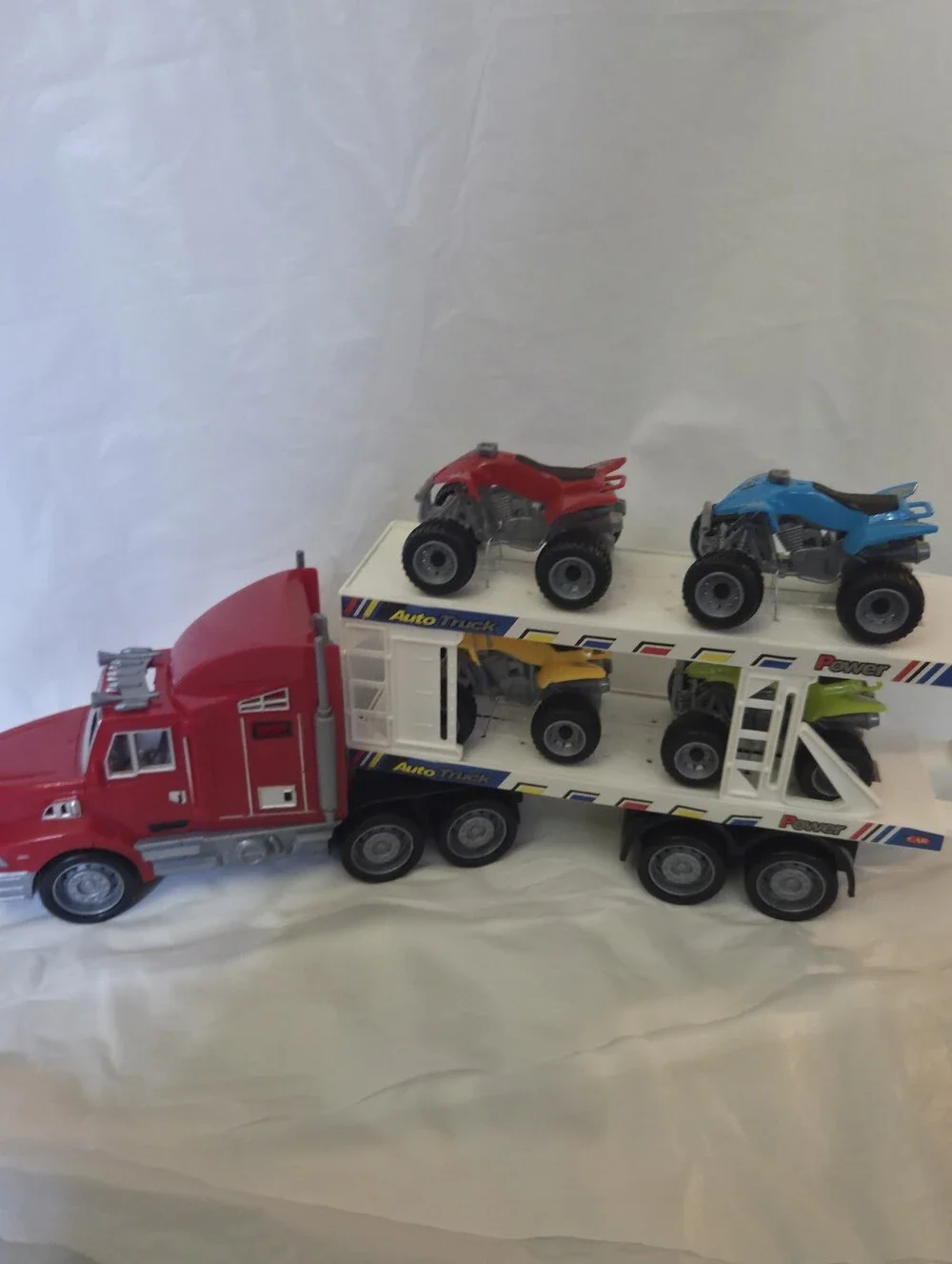 Multi-Car Transport Truck with 4 Atvs And Trailer